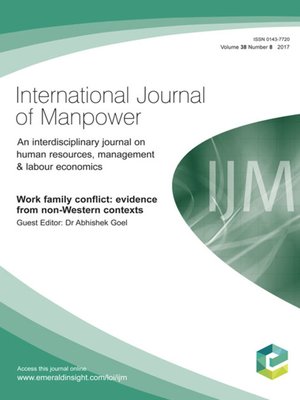 cover image of International Journal of Manpower, Volume 38, Number 7